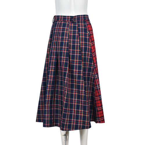 Hit The Latto Plaid Midi Skirt