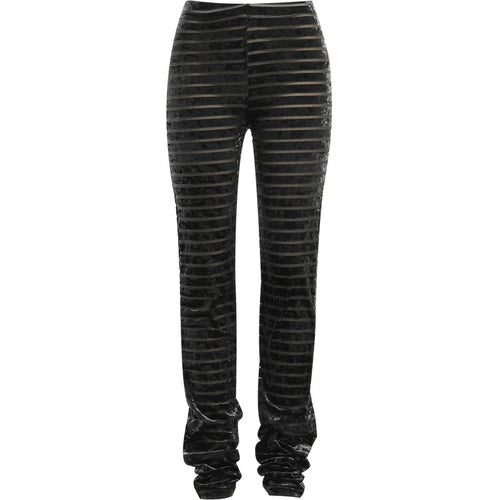 Cut To The Chase High Waist Velour Stacked Pants