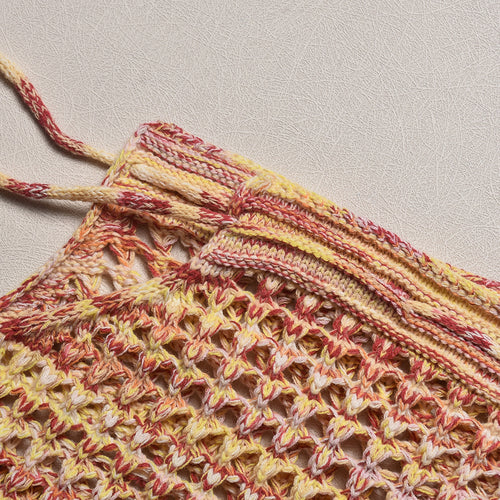 Lace Up Crochet Knit Maxi Skirt