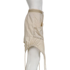 Carly High Waist Cargo Drawstring Utility Skirt