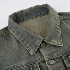 Alexis Washed Cropped Denim Jacket