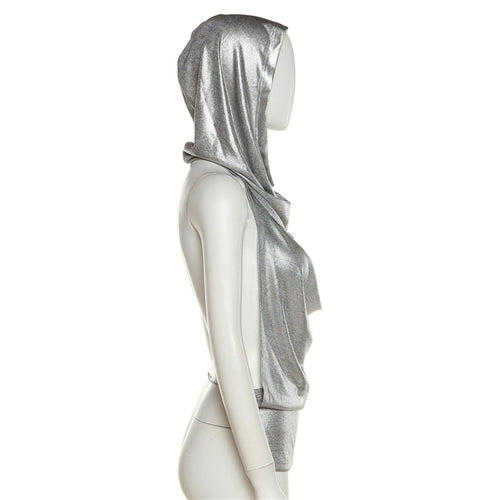 So Icy Hooded Backless Tank Top