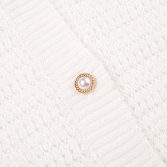 Rene Oversized Crochet Knit Button Front Shirt