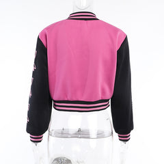 OG Embroidered Cropped Varsity Jacket