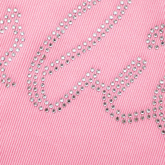 Barbie Girl Rhinestone Ribbed Crop Tank