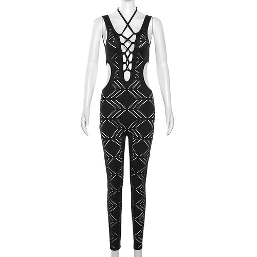 Admire Me Cutout Sleeveless Stretch Jumpsuit