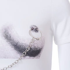 A Little Daring Chain Short Sleeve Cropped Tee - CloudNine Fash Boutique