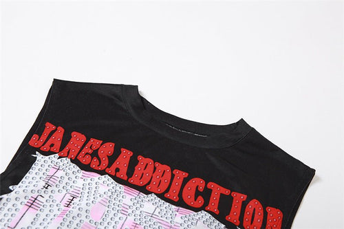 Addicted Graphic Cropped Tank - CloudNine Fash Boutique