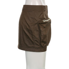 Against All Odds Double Zipper Cargo Mini Skirt - CloudNine Fash Boutique