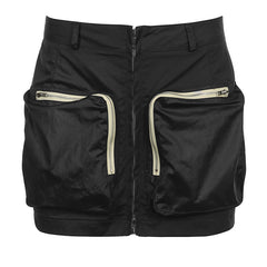 Against All Odds Double Zipper Cargo Mini Skirt - CloudNine Fash Boutique
