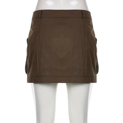 Against All Odds Double Zipper Cargo Mini Skirt - CloudNine Fash Boutique