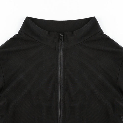 All The Way High Cut Mesh Long Sleeve Bodysuit - CloudNine Fash Boutique
