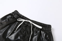 Big Pockets Faux Leather Shorts - CloudNine Fash Boutique