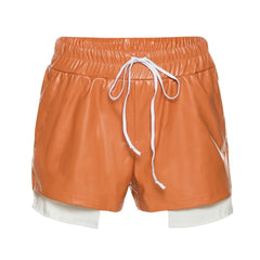 Big Pockets Faux Leather Shorts - CloudNine Fash Boutique