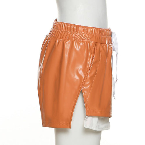 Big Pockets Faux Leather Shorts - CloudNine Fash Boutique