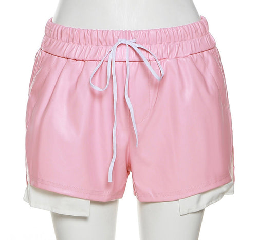 Big Pockets Faux Leather Shorts - CloudNine Fash Boutique