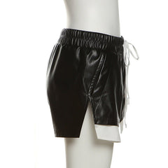 Big Pockets Faux Leather Shorts - CloudNine Fash Boutique