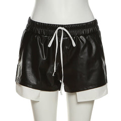 Big Pockets Faux Leather Shorts - CloudNine Fash Boutique