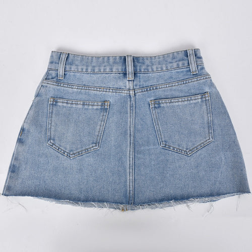 Bless Up Embroidered Denim Mini Skirt - CloudNine Fash Boutique