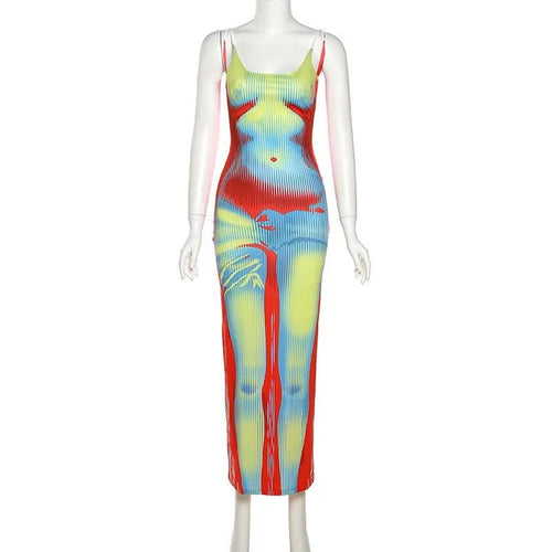 Body Search Thermal Printed Sleeveless Maxi Dress - CloudNine Fash Boutique