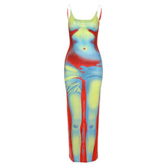 Body Search Thermal Printed Sleeveless Maxi Dress - CloudNine Fash Boutique