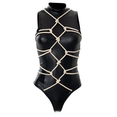 Bound To You Faux Leather Bodysuit - CloudNine Fash Boutique