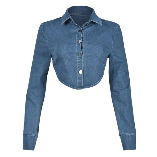 Brendaya Denim Collared Shirt - CloudNine Fash Boutique