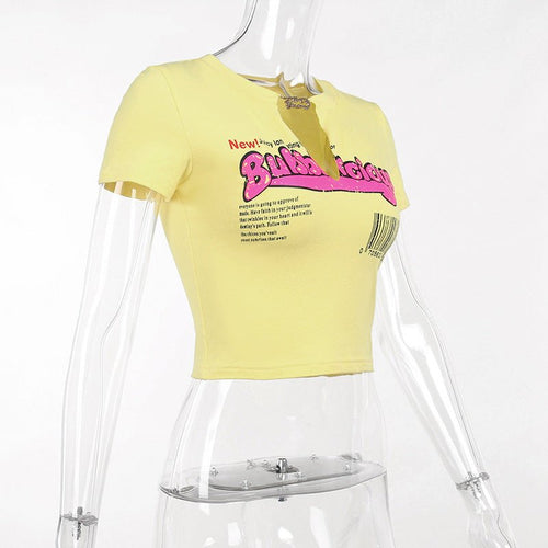 Bubblicious Graphic Cropped T-Shirt - CloudNine Fash Boutique