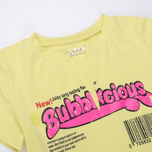 Bubblicious Graphic Cropped T-Shirt - CloudNine Fash Boutique