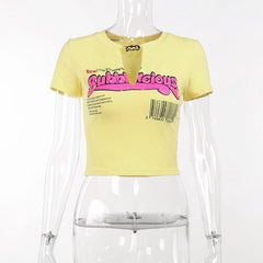 Bubblicious Graphic Cropped T-Shirt - CloudNine Fash Boutique
