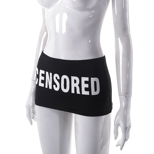 Censored Tube Top / Mini Skirt - CloudNine Fash Boutique