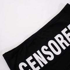 Censored Tube Top / Mini Skirt - CloudNine Fash Boutique
