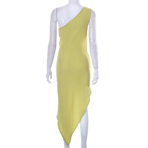 Dezi Cutout One Shoulder Midi Dress - CloudNine Fash Boutique