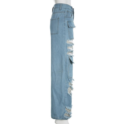 Distorted Reality Ripped Straight Leg Jeans - CloudNine Fash Boutique