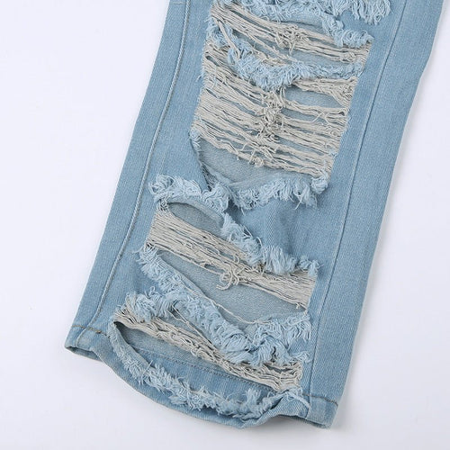 Distorted Reality Ripped Straight Leg Jeans - CloudNine Fash Boutique