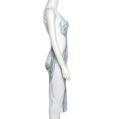 Draw The Line Sleeveless Knee Length Dress - CloudNine Fash Boutique