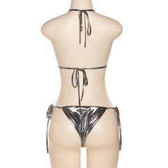 Expensive Tastes Metallic Bikini - CloudNine Fash Boutique