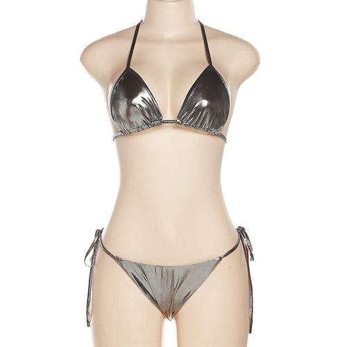 Expensive Tastes Metallic Bikini - CloudNine Fash Boutique