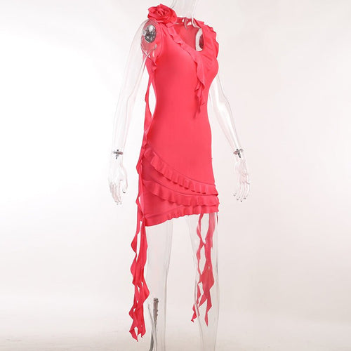 From Paris With Love Ruffle Halter Mini Dress - CloudNine Fash Boutique