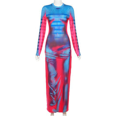 Getting Heated Thermal Body Print Maxi Dress - CloudNine Fash Boutique