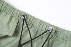 High Waist Drawstring Utility Midi Skirt - CloudNine Fash Boutique