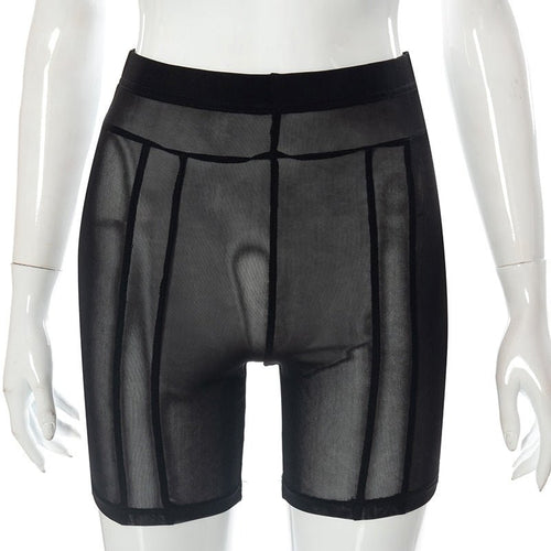 Hot Mesh High Waist Biker Shorts - CloudNine Fash Boutique