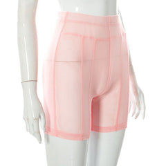 Hot Mesh High Waist Biker Shorts - CloudNine Fash Boutique