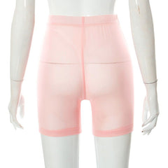 Hot Mesh High Waist Biker Shorts - CloudNine Fash Boutique