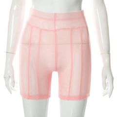 Hot Mesh High Waist Biker Shorts - CloudNine Fash Boutique