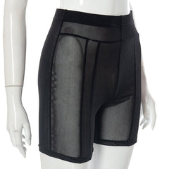 Hot Mesh High Waist Biker Shorts - CloudNine Fash Boutique