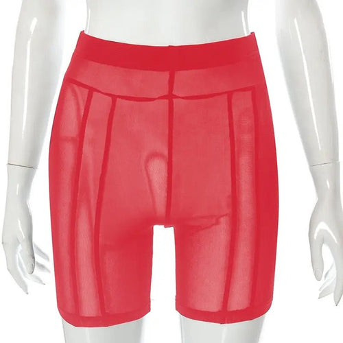 Hot Mesh High Waist Biker Shorts - CloudNine Fash Boutique