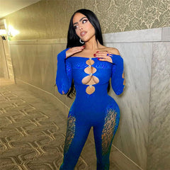 I Deserve Diamonds Mesh Cutout Jumpsuit