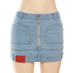 Inside Out Denim Mini Skirt - CloudNine Fash Boutique