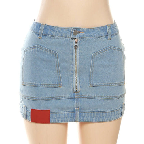 Inside Out Denim Mini Skirt - CloudNine Fash Boutique